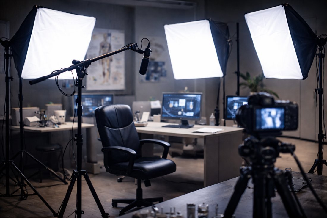 Studio di ripresa Sinapsia, attrezzatura professionale